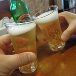 上海わんたん・食彩厨房 - 青島ビール