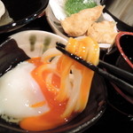 極浄うどん うだま - 2014.7とり天ざるうどん温泉玉子トッピング