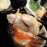 極浄うどん うだま - 2014.7とり天ざるうどん温泉玉子トッピング