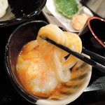 極浄うどん うだま - 2014.7とり天ざるうどん温泉玉子トッピング