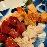 炭火焼肉 久 - ミノ ハチノス センマイ ハツ レバー