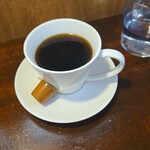 キッチン ブルー グローブ - ホットコーヒーのアップ
