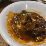 キッチン ブルー グローブ - ストロガノフの前に