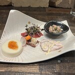 鉄板ビストロ ラフ+たす - 本日の前菜盛り合わせ