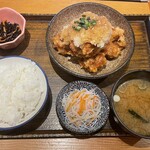土鍋炊ごはん なかよし 並木橋店 - 若鶏のみぞれ和え定食
