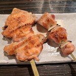 炭の屋でですけ - 手羽とねぎま