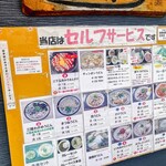 麺紡 - お店外のメニュー