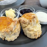 TOKI - 料理写真:自家製クリーム&ジャム&生クリームの美味しいスコーンd(^_^o)