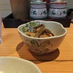 Matsumoto - お通し　ゼンマイと揚げの煮物