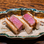 肉割烹 上 - カツサンド