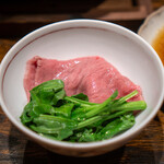 肉割烹 上 - しゃぶしゃぶ サーロイン　クレソン