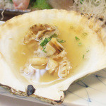 魚河岸寿司 - おまかせの松(6000円・外税)のほたて貝ひもの煮付け