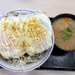 かつや - ハムエッグの丼！カツ、フライが下敷き！