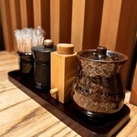 うなぎ四代目菊川 ヒルトンプラザウエスト大阪店 - 山椒2種と鰻のタレ