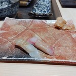 銀座のみこ寿司 - 真鯛、かんぱち