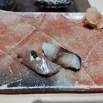 銀座のみこ寿司 - 鯵、しめ鯖