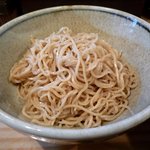 らーめん侘助 - つけ麺の麺のアップ