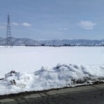 食べるお宿 浜の湯 - 出発前の風景(遠くに蔵王連峰が見えます！)