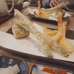 天ぷら ひろみ - インゲン、ナス、海老、キス、美味しいです