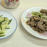 tell me キッチン - きゅうり酢漬け　牛スジ肉どて焼き