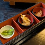 三鷹寿司 - 前菜３種盛り♪