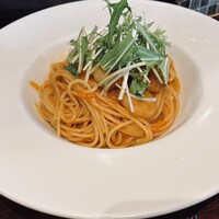 Oysterbar&Wine BELON 渋谷店 - ランチコースのメイン小海老と水菜のアラビアータ