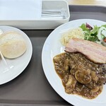 腸詰屋 - ビーフハンバーグセット(パン) ¥1,430