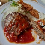 ジョイフル - 柔らかくで　ジューシーなハンバーグ