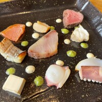 薪の音 - 燻製の9種盛合せ
                ランチコース(里山) 7700円