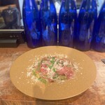 ブラッスリー 航 - 茄子のたたきと生ハム