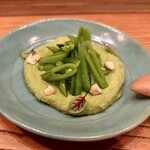 enboca Oiwake - このミントグリーンのディップが絶品です。