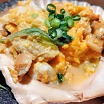 石と肴 地雷也 弘前店 - ホタテの貝焼き味噌