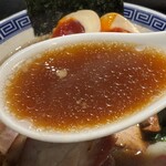 拉麺 生姜と肉 - 生姜醤油スープ