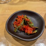 中華割烹 茶居那 - この辛いの入れるとおいしいですよとシェフ