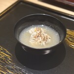 銀座焼とり 京丹波 - 白子とカブのスリ流し