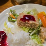 キッチン ブルー グローブ - サラダと共に