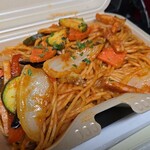 キッチン ブルー グローブ - ナポリタン菜園風、野菜がタップリ