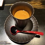 銀座焼とり 京丹波 - 海老餡茶碗蒸し