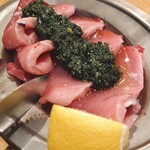 ワイン酒場 Opti - 脂たっぷりメジマグロのカルパッチョ