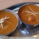 タージ - チキンカレー、日替わりカレー(豆)