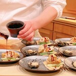 鮨 しゅん輔 - 蒸し鮑と鮟肝が揃います