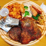 ほっかほっか亭 - 料理写真:リュウジのおつまみトリオ(数量限定)
鴨レッグ2本／豚つくね／ピリ辛ツナマヨネーズ
しょうが焼／リュウジスパイス付唐揚（4コ）