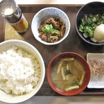 すき家 - 料理写真:牛まぜのっけ朝食(ごはん大盛)