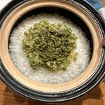 日本料理 別府 廣門 - 蕗の薹ご飯