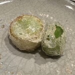 日本料理 別府 廣門 - 白葱の天ぷら