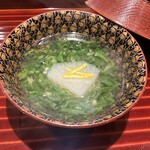 日本料理 別府 廣門 - 蕪　青菜　柚子　お椀