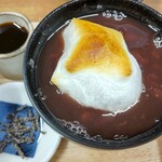 あんみつの深緑堂 - しるこアップ。お餅も小豆も旨し。塩昆布も良き