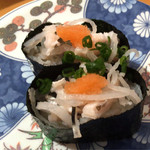 廻鮮寿司 塩釜港 - トラフグ皮の軍艦（H26.7）