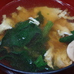 ロッジホットタイム - ほうれん草の玉子とじ汁