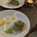 μ - 寒鰆　新玉葱　蜜柑ソース